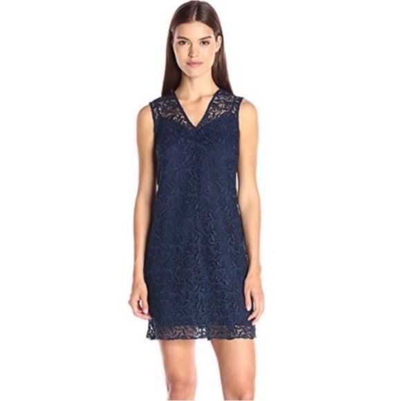 Shoshanna Dresses & Skirts - SHOSHANNA Teri Navy Blue Scroll Lace Dress NEW Size 6